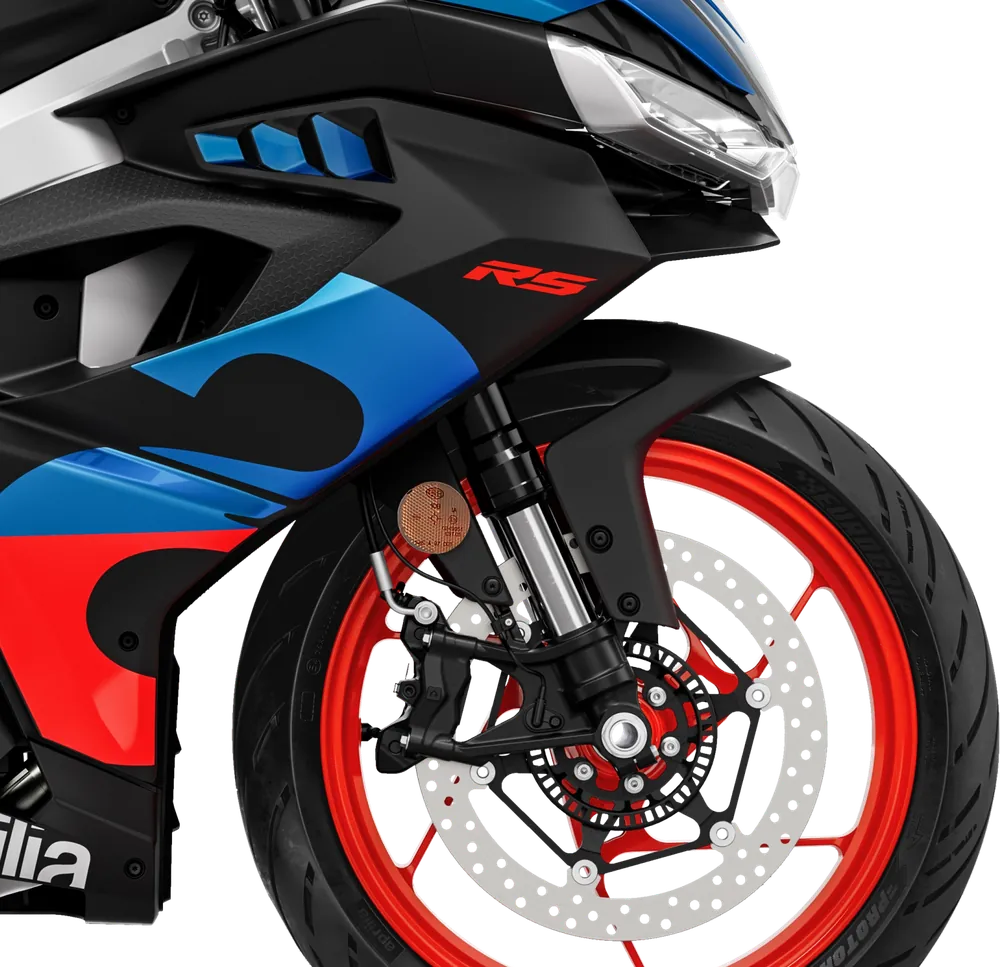 RS 457 front wheel with radial calliper and 320 mm disc